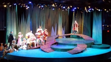 The built-out version of Symington's set, finished in time for dress rehearsals this week.