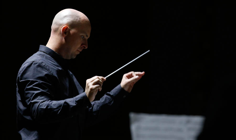 Thunderstruck percussion and guitar ensembles upbeat at first