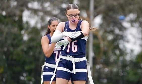 Track athlete catches on as flag football star