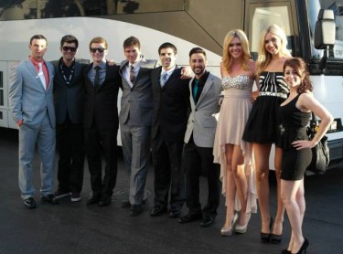 The cast and crew of "Nameless" pose at the gala Campus MovieFest event in Hollywood, Calif.