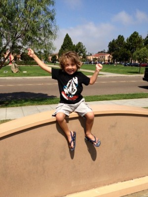 Jaydon Bartletti, honorary race starter for the San Diego edition of the Run to Fight Children's Cancer on Oct. 26.