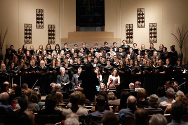 First Southern Baptist Church was at near capacity for Tuesday night's choral concert.