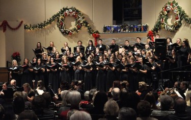 First Southern Baptist Church, adjacent to campus, was packed as the Canyon Chorale and Canyon Singers took the stage for the start of "A Grand Canyon Christmas."