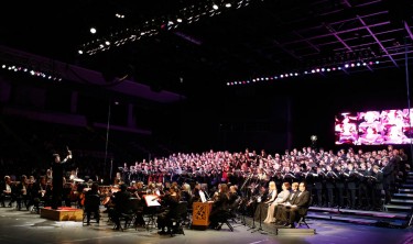 For the third successive year, "Handel's Messiah" filled GCU Arena with the voices of a huge chorus and the sounds of the Phoenix Symphony.