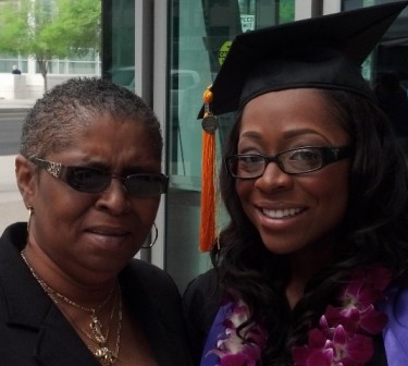 Annette Fuqua (left) and daughter, Alyce Young-Fuqua, at commencement. 