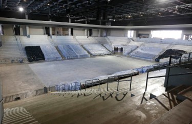 With its seats already removed and its floor barren, the Arena is ready for the heavy lifting to begin. (Photo by Darryl Webb)