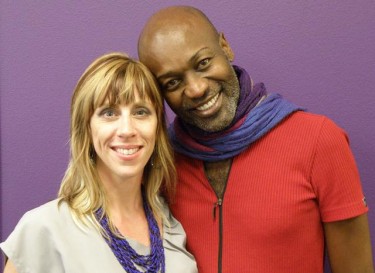Susannah Keita, GCU's director of dance, with Haitian choreographer Jeanguy Saintus.