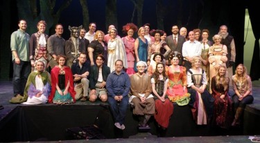 The cast from "Into the Woods" was joined onstage after Sunday's performance by alumni from the 1999 production.