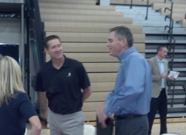 Phoenix Suns coach Jeff Hornacek (center) dropped in at Tuesday's event. 