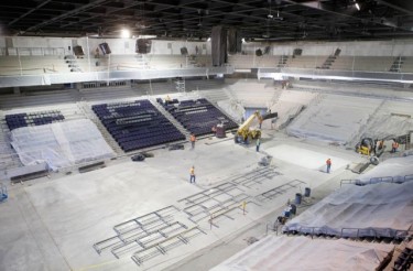 The new upper deck is in place at GCU Arena.
