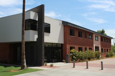 The old Fleming Library building is now the home of GCU's provost and other administrators.