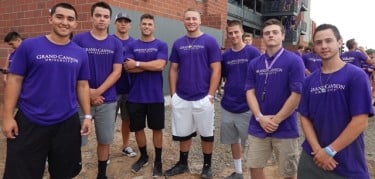 Members of GCU's baseball team had an impressive record of unpacking cars on Thursday. 