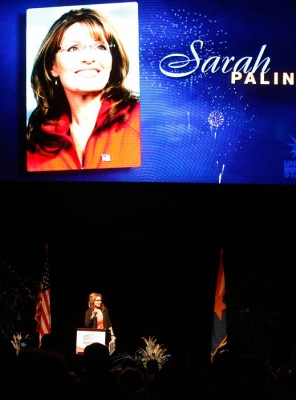 Palin appeared at GCU on Thursday night at an event sponsored by 960 The Patriot. 
