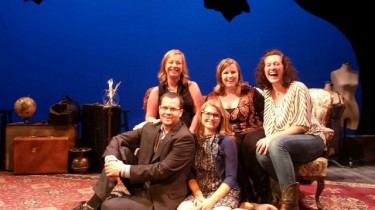 GCU alumni and members of the 2002 cast of "Little Women" include (front row), Nick Halonen and Jessica Hackenson and (back row), Amy Wyatt, Kathleen Bowman Treat and Rena Brown. 