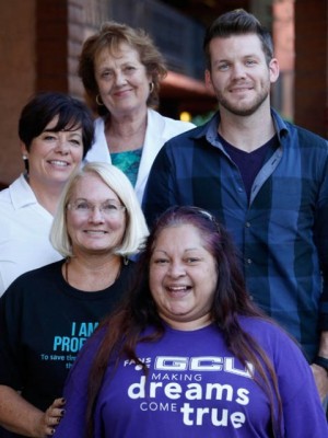 Those supervising GCU's health fair on Friday at the Dream Center include, clockwise from top, Lynne Larson, adjunct faculty in the College of Nursing, Michael Carroll, a GCU student and the center's youth director, Terrilynn Gaitan, manager of the center's Milestones Program, and Tammy Hostetler and Sheila Searles, faculty in the College of Nursing. 