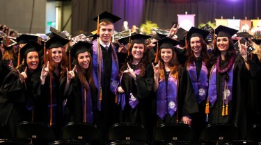 Members of the Class of 2014 were all smiles Friday at GCU's first winter commencement.