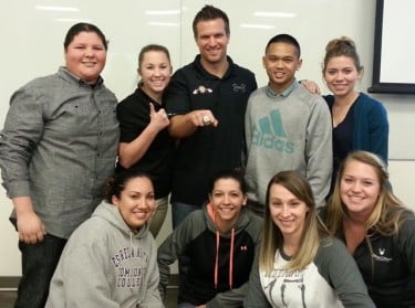 AT students with SF Giants Strength Coach_cropped_web