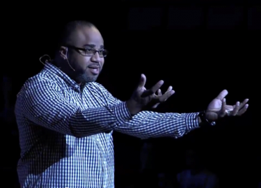 Albert Tate had a passionate Chapel message for the crowd in GCU Arena on Monday morning.