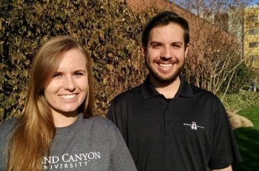 Esther Kelley (junior, nursing) and Vince Indelicato (sophomore, business intelligence) said the GCU Honors Institute has linked them to a myriad of opportunity. 