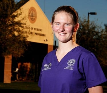 Bekah Hansz enrolled at GCU with many pre-nursing course credits earned in high school.