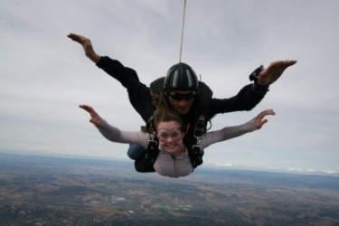 Poynter on her skydiving adventure