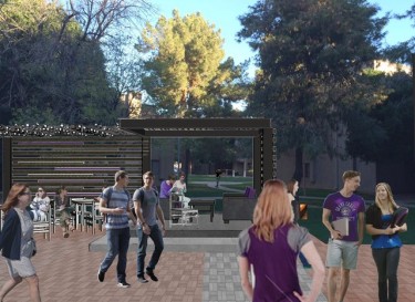 Outdoor eating areas will turn Lopes Way into a European-style promenade.