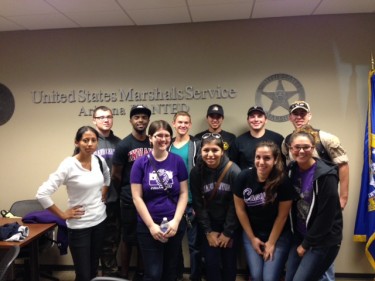 GCU justice-studies students have visited a wide variety of law enforcement agencies this year, including the U.S. Marshal's Service in Phoenix. (Courtesy of Kassie Flores)