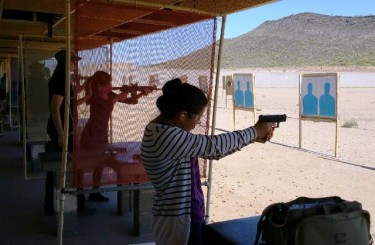 Members of Lopes Justice Society practiced their skills Saturday at the Ben Avery Shooting Facility in Phoenix. (Photo courtesy of Cornel Stemley)