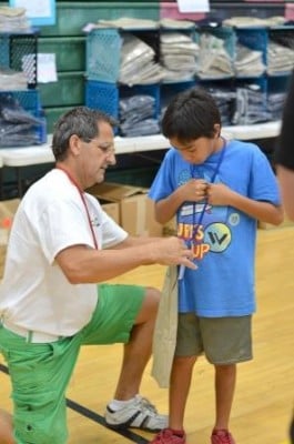 Volunteers at GCU Arena will be helping unprivileged children find the right sizes for new clothes as part of the Back to School Clothing Drive's "New Clothes, New Beginnings summer distribution event. (Courtesy of Back to School Clothing Drive)