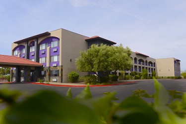 No amount of purple paint was spared for the new Grand Canyon University Hotel.