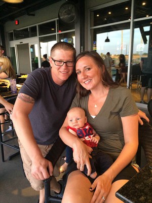 Brittany Dickerson with her husband, Richard, and son, Brody