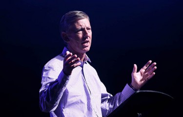GCU President/CEO Brian Mueller stressed the importance of unity in his Chapel talk Monday morning.