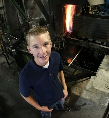 You think your summer was hot? Engineering student Joel Conrad spent his in an internship where he tested and calibrated fiery furnaces.