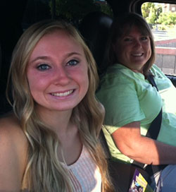 Heidi and her mom, Susan, waited less than an hour to be moved in at Willow Hall Tuesday.
