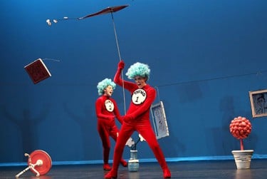 GCU alumni Joy and Claire Flatz as Thing 1 and Thing 2 in "The Cat in the Hat."