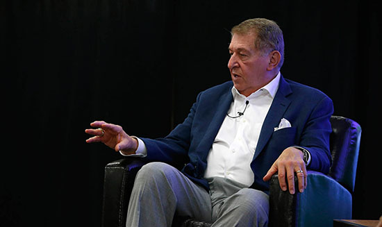 Phoenix business leader Jerry Colangelo told little-known stories about his career during a Colangelo College of Business Dean's Speaker Series event Wednesday in the Student Union. 