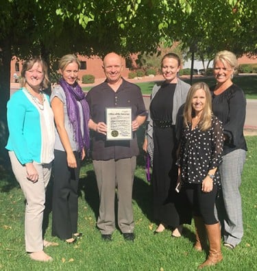 Nurse practitioners at Grand Canyon University and around the state are being recognized this week for the good work they do via a proclamation by Gov. Doug Ducey. From left are Anne Wendt, FNP Jennifer Billingsley, FNP Rick Lloyd, FNP Ruth Skinner, ACNP Connie Colber, FNP Tami Wisely, FNP s nurse practition