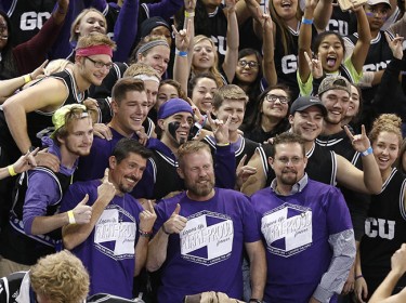 Paranto, Geist and Tiegen attended the men's basketball game in GCU Arena after their presentation. 