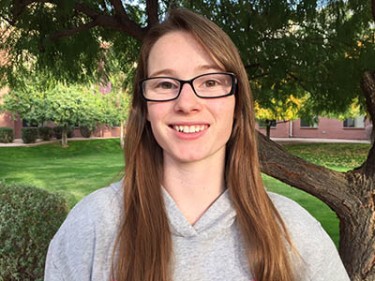 Alexa Pawlak is the first student to graduate from GCU's fast-growing Honors College. 