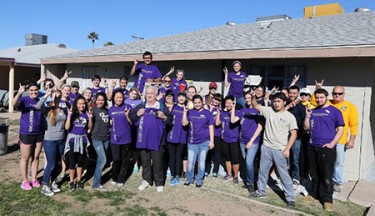 GCU students and staff have helped make repairs to 100 homes in the University's neighborhood under a partnership with Habitat for Humanity. 