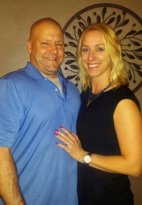 Dr. Heather Gollnow with her fiance, Joe Monthie. Their wedding is right after Christmas.