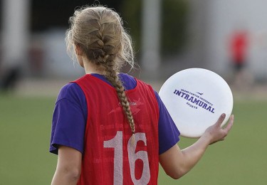 Ultimate Frisbee is among the popular intramural sports being played this year on The Grove fields, which opened last fall. 