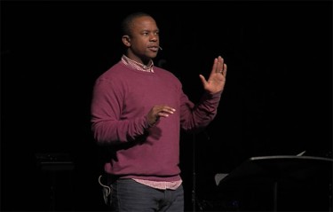 Riccardo Stewart brought an engaging style to his first Chapel address Monday. 