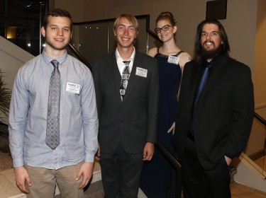 From left to right, CSET students Tim Prescott, Michael Teberg, Tayler Shurley and Josh Tipton are among those involved in GCU's first Engineering Club.
