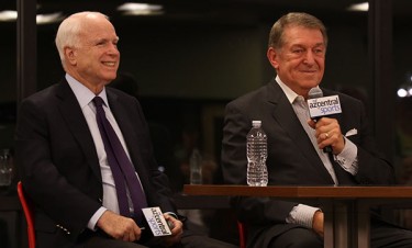 There were plenty of laughs when John McCain and Jerry Colangelo got together for a special media session Friday on the fourth floor of the Student Union.