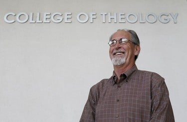 Baird has remained very much involved in the College of Theology since his retirement. (Photo by Darryl Webb)