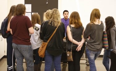 Students from Poston Butte High School get a tour of one of GCU's five cadaver labs. 