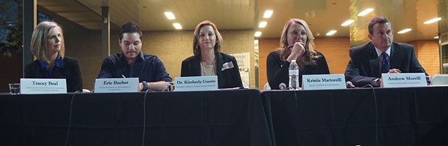 A panel discussion followed the showing of the film, "Raising of America."