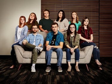 The Center for Worship Arts students who are featured on the 2016 Canyon Worship LP: top row, from left, Kylie Foster, Toni Crippen, Tanner Krenz, Desiree Aguilar, Kaitlyn Price and Katie Brown; bottom row, from left, Graham Harper, John Rowe and Angel Morris. Not pictured: Maddison Harris. 