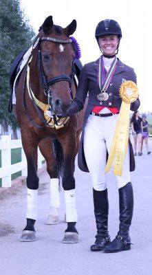 Lexi with her dressage horse, Power Play